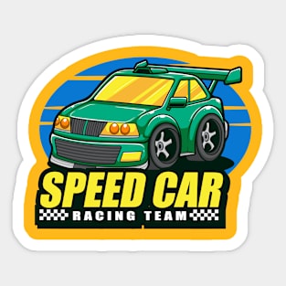 Speed Car Racing Team Sticker